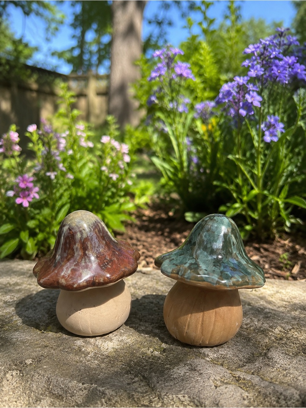 Mushroom Handcrafted MCM pottery Decor Set
